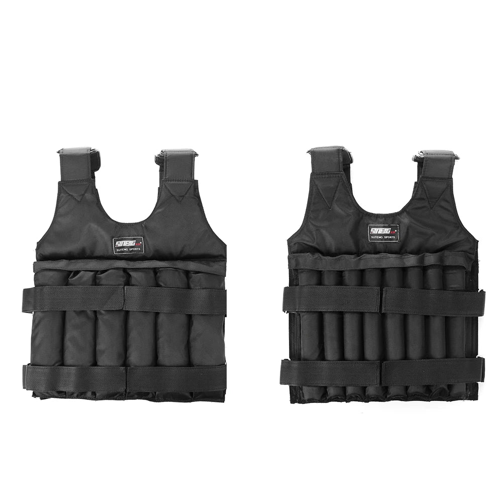 Adjustable Weight Vest Jacket – 3kg to 50kg Fitness Training Gear