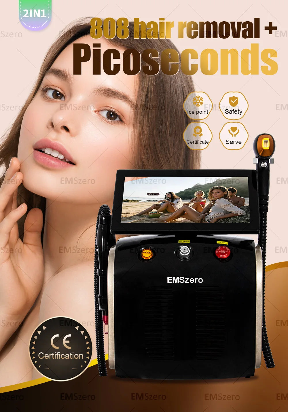 2-in-1 Diode & Alexandrite Laser Hair & Tattoo Remover