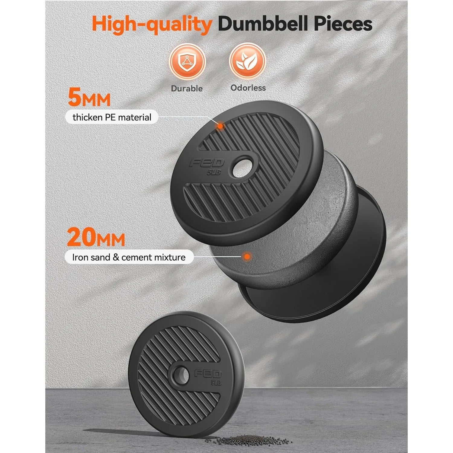 5-in-1 Adjustable Dumbbell Set & Barbell System
