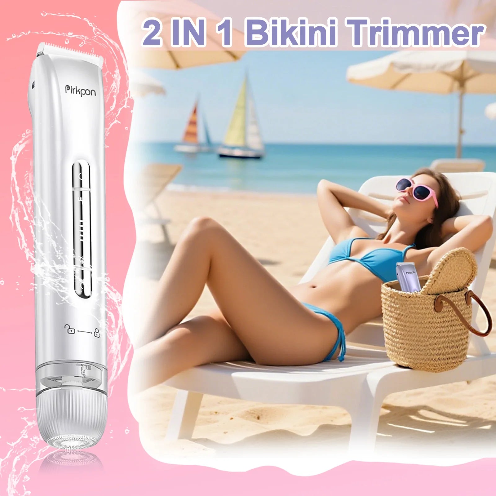 Rechargeable Dual-Head Women’s Shaver – Waterproof & Painless