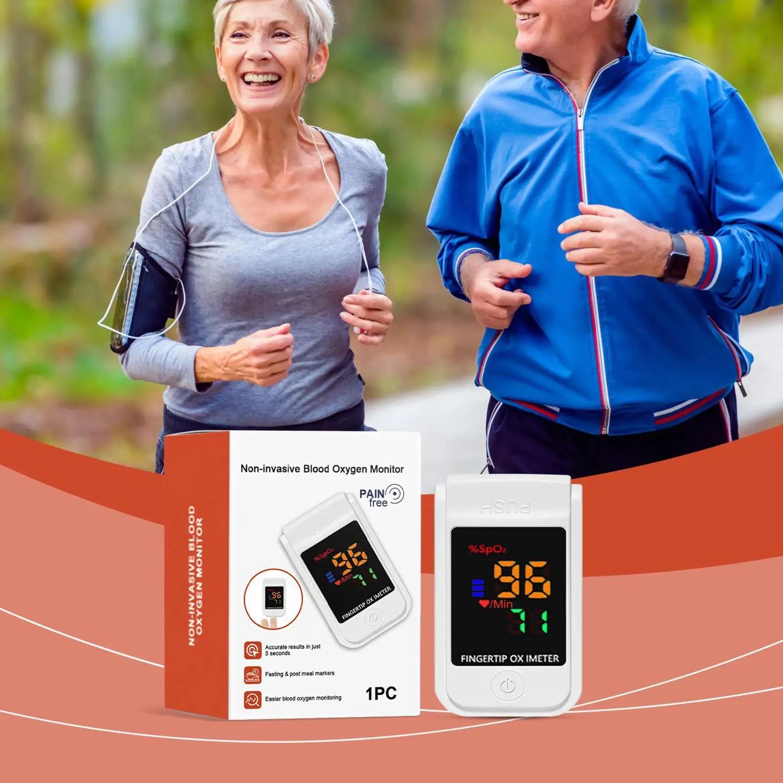 Portable Fingertip Pulse Oximeter Device