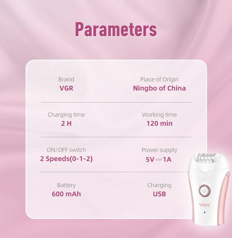 VGR 705 Rechargeable Epilator