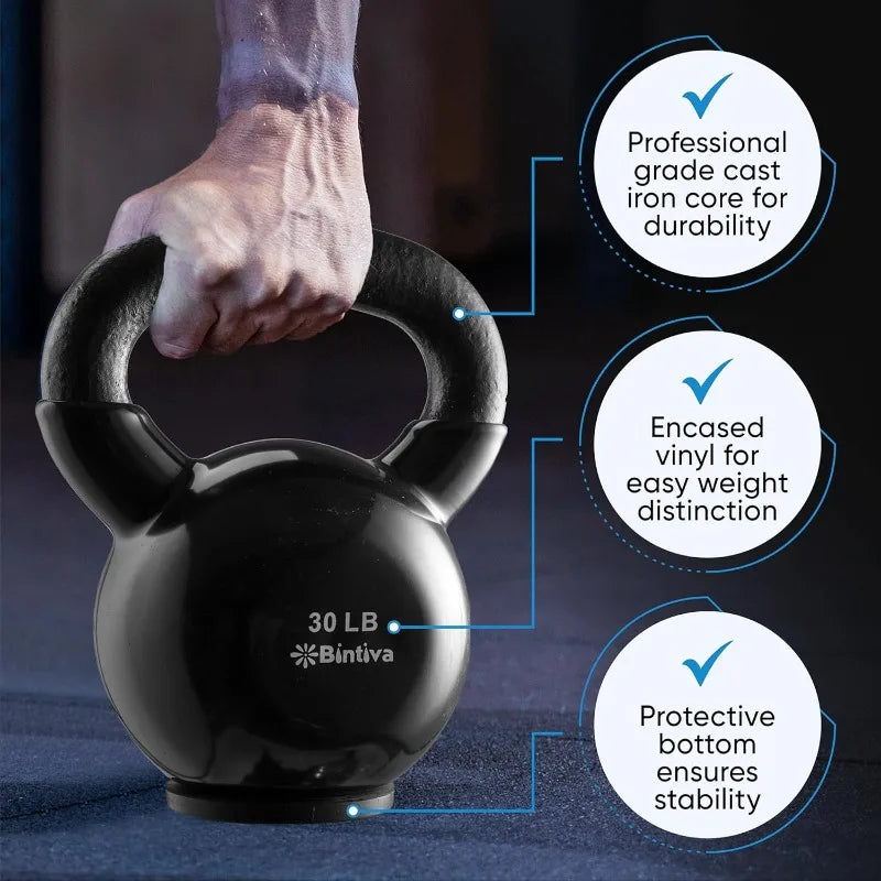 Professional Cast Iron Kettlebell Set – Home Strength Training