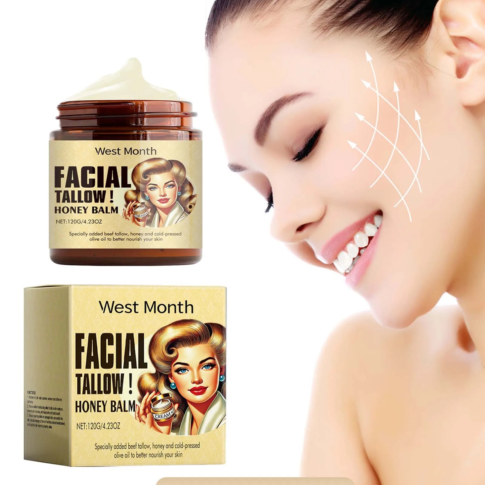 Beef Tallow Moisturizing & Firming Face Cream