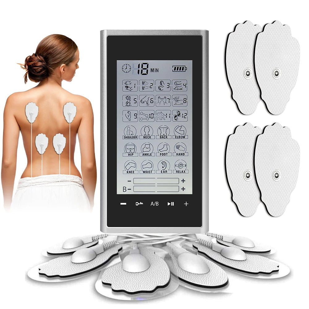 TENS & EMS Muscle Stimulator – 24-Mode Digital Therapy Slimming Machine