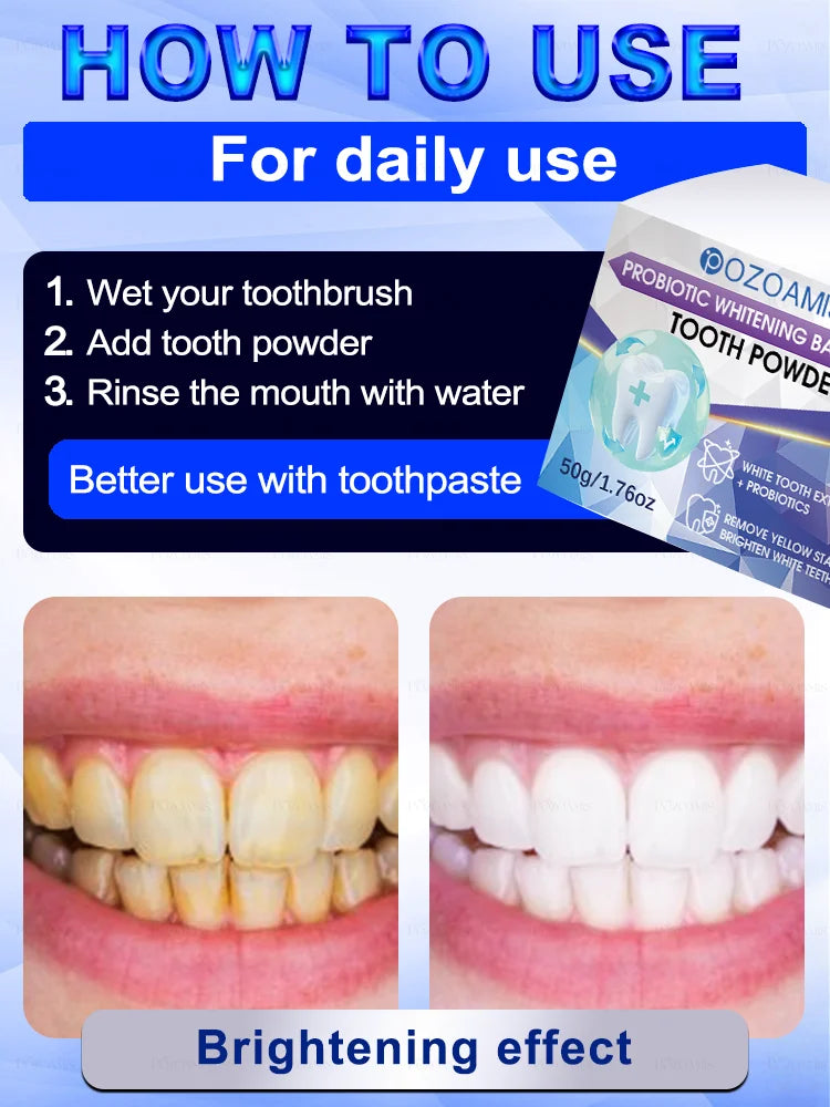 2025 Teeth Whitening & Plaque Cleansing Mineral Powder